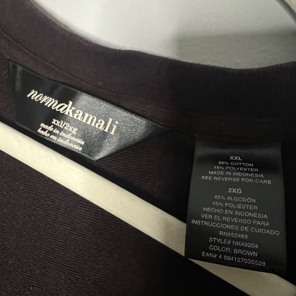 Norma Kamali Sleeveless V-Neck Tunic Sweatshirt Vest Top XXL - Picture 3 of 4